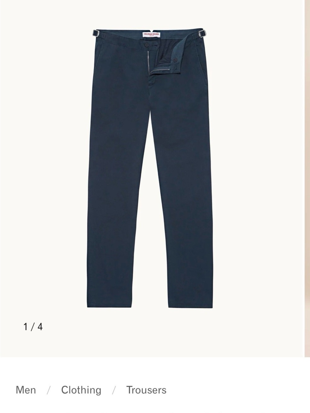 ORLEBAR BROWN Navy Chinos